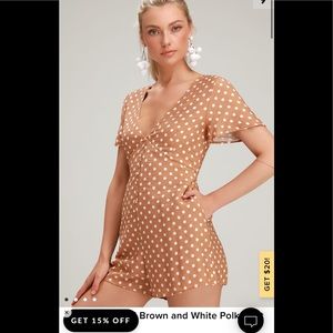 Brandnew LuLus polka dot romper